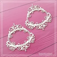Набор чипборда "Овальные рамки с завитками", 2 эл., СкрапМагия