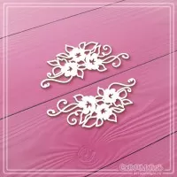 Набор чипборда "Цветы с завитками", 2 эл., СкрапМагия