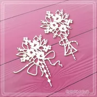 Набор чипборда "Букеты с подвесками", 2 эл., СкрапМагия