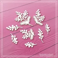 Набор чипборда "Веточки мимозы", 8 эл., СкрапМагия