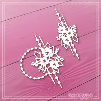 Набор чипборда "Декоративные элементы с подвесками и букетами цветов", 2 эл., СкрапМагия