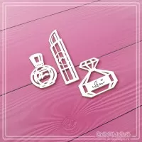 Набор чипборда "Духи и помада", 3 эл., СкрапМагия