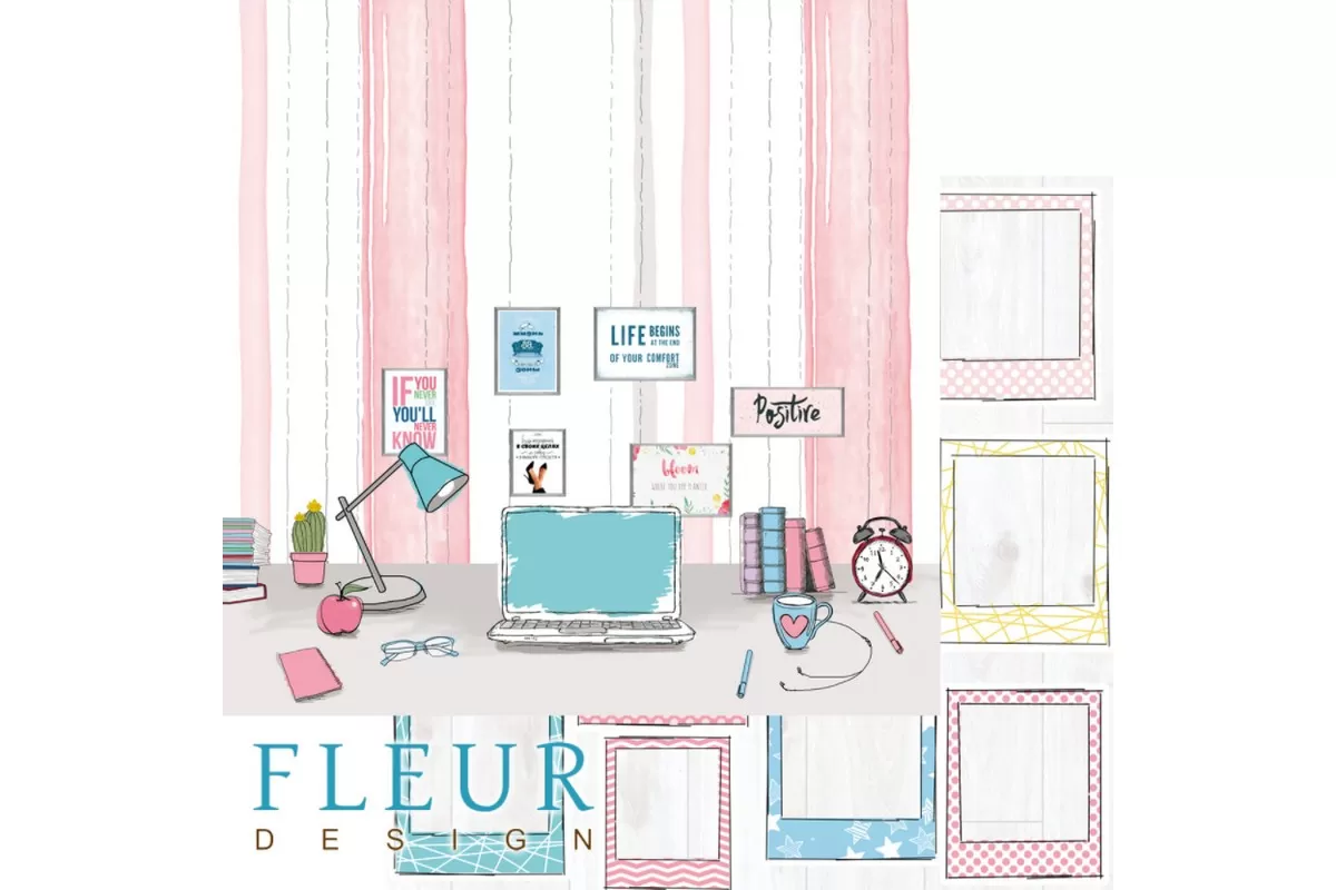 БумагадвусторонняясерииТвори30х30см,Fleur-design