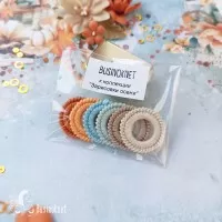 Набор вязаных колечек "Зарисовки осени", 6 шт.