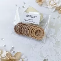 Набор вязаных колечек "Бежевый микс", 6 шт.