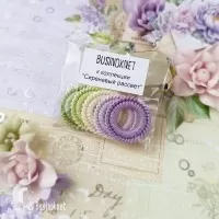 Набор вязаных колечек "Сиреневый рассвет", 5 шт.