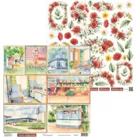 Бумага двусторонняя коллекция "Были времена", 30,5*30,5см., Scrapodelie